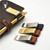 Metal Leather Pen Holder Stainless Steel Pencil Clip Notebook Pen Holder(Gold-Brown)