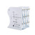 Cartoon Battleman Pattern Bookshelf Metal Bookend Desk Holder Stand Stretchable Bookstand Organizer Stationery(White)