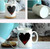 Creative Heart Magic Temperature Changing Cup Color Changing Chameleon Mugs Heat Sensitive Coffee Tea Milk Cup