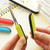 Portable Shears Paper Cutting Folding Safety Mini Stationery Scissors(Red)