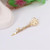 Vintage Ladies Hairpin Mini Key Hairpin Word Clip Gair Accessories(Gold)