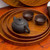 Creative Round Solid Wood Tea Tray Hotel Wooden Tay Storage Tray, Diameter: 30cm