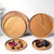 Creative Round Solid Wood Tea Tray Hotel Wooden Tay Storage Tray, Diameter: 21 cm