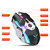 ZERODATE T30 2.4GHz 2400DPI Three-speed Adjustable RGB Backlight Wireless Optical Mouse(Grey)