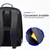 Bopai 751-006431 Business Waterproof Anti-theft Large Capacity Double Shoulder Bag,with USB Charging Port, Size: 27x16.5x40cm (Black)