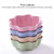 5 PCS Creative Plum Shape Dishes Wheat Straw Seasoning Dish Snack Plate Chili Sauce Ketchup Dressing Salt Dish,Size:7x7x2.5cm(Beige)