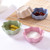 5 PCS Creative Plum Shape Dishes Wheat Straw Seasoning Dish Snack Plate Chili Sauce Ketchup Dressing Salt Dish,Size:7x7x2.5cm(Beige)