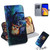 Oil Painting Owl Pattern Coloured Drawing Horizontal Flip Leather Case for Galaxy J4 Plus, with Holder & Card Slots & Wallet