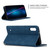 Retro Skin Feel Business Magnetic Horizontal Flip Leather Case for Galaxy M10(Navy Blue)