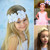 Ribbon Diamond Headband Newborn Hairband Girl Flower Head Children Hair Accessories(Orange)