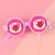 3 PCS Children Funny Glasses Toys Amusing Tricky Props(Pink)