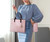 3 in 1 Leather Women Large Tote Bags Shoulder Bag Messenger Bag Purse(Pink)