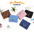 Fashionable Frosted Fawn Short Style Women Bag Multi-card Pocket Purse(Dark Blue)