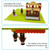 32*32 Small Particle DIY Building Block Bottom Plate 25.5*25.5 cm Building Block Wall Accessories Toys for Children(Light Green)