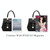 Women Luxury Tote Plum Blossom Bow Sweet Messenger Bag(Black)