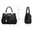 Women Luxury Tote Plum Blossom Bow Sweet Messenger Bag(Black)