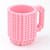 Building Blocks Design Creative Milk Mug Coffee Cup Build-on Brick Drinking Water Holder, Value:301-400ml(Pink)