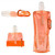 0.5L Portable Ultralight Foldable Silicone Water Bag Outdoor Sports Supplies Hiking Camping Soft Flask Waterproof Bag(YELLOW)