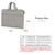 ST06 Waterproof PU Leather Zipper Hidden Portable Strap One-shoulder Handbag for 14.1 inch Laptops, with Suitcase Belt (Light Grey)