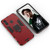 PC + TPU Shockproof Protective Case with Magnetic Ring Holder for Galaxy A8s(Red)