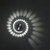 3W Modern Interior Creative Spiral Round Wall Lamp for Club, KTV, Corridor, Aisle, Background Wall Decoration Lamp Recessed In(White Light)