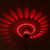 3W Modern Interior Creative Spiral Round Wall Lamp for Club, KTV, Corridor, Aisle, Background Wall Decoration Lamp Recessed In(White Light)