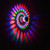 3W Modern Interior Creative Spiral Round Wall Lamp for Club, KTV, Corridor, Aisle, Background Wall Decoration Lamp Recessed In(Red+Green+Blue)
