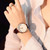 Ulzzang Simple Waterproof Large Dial Watch for Women(Brown white)