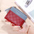 Cute Fashion Purse Leather Long Zip Wallet Coin Card Holder Soft Leather Phone Card Female Clutch(black)