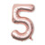 2 PCS 40 Inch Aluminium Foil Number Balloons Birthday Wedding Engagement Party Decor Kids Ball Supplies(5-Champaign gold)