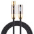 EMK XLR Male to Female Gold-plated Plug Cotton Braided Cannon Audio Cable for XLR Jack Devices, Length: 1m(Black)