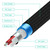 EMK XLR Male to Female Gold-plated Plug Cotton Braided Cannon Audio Cable for XLR Jack Devices, Length: 1m(Black)