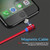 TOPK AM30 2m 2.4A Max USB to 90 Degree Elbow Magnetic Charging Cable with LED Indicator, No Plug(Red)