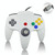 For Nintendo N64 Wired Game Controller Gamepad(White)