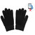 Winter Touch Screen Gloves Women Men Warm Stretch Knit Mittens Imitation Wool Thicken Full Finger Gloves(Kids Black)