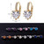 Cute Heart Real 925 Sterling Silver Cubic Zirconia Stone Earrings