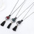 Women Tasseled Necklace Sweater Chain(Green)