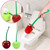 Cherry Shaped Toilet Brush Bathroom Creative Lovely Lavatory Brush Toilet Cleaning Kit(Green)