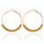 Women Hoop Earrings Ethnic Vintage Bead Boho Earrings Statement Jewelry(Gold)