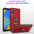 Sergeant Armor Shockproof TPU + PC Protective Case for Galaxy A7 2018, with 360 Degree Rotation Holder (Red)