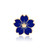 Sweet Cherry Blossom Brooch Drip Flower Collar Pin Badges Clothing Bags Accessories(Blue)