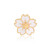 Sweet Cherry Blossom Brooch Drip Flower Collar Pin Badges Clothing Bags Accessories(White)