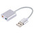 Aluminum Alloy Shell External USB Virtual 7.1 Channel Sound Card with 13cm Cable for PC Laptop (Silver)