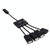 Portable 4 in 1 USB-C / Type-C to 3 Ports USB 2.0 OTG HUB Cable with Micro USB Power Supply