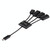 Portable 4 in 1 USB-C / Type-C to 3 Ports USB 2.0 OTG HUB Cable with Micro USB Power Supply