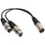 30cm 3 Pin XLR CANNON 1 Male to 2 Female Audio Connector Adapter Cable for Microphone / Audio Equipment