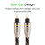 5m OD6.0mm Gold Plated Metal Head Woven Net Line Toslink Male to Male Digital Optical Audio Cable