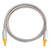 EMK 1.5m OD4.0mm Gold Plated Metal Head Woven Line Toslink Male to Male Digital Optical Audio Cable(Silver)