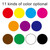 1000 PCS Round Shape Self-adhesive Colorful Mark Sticker Mark Label(Sapphire Blue)