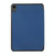 For iPad mini 6 3-folding Skin Texture Horizontal Flip TPU + PU Tablet Leather Case with Holder(Navy Blue)